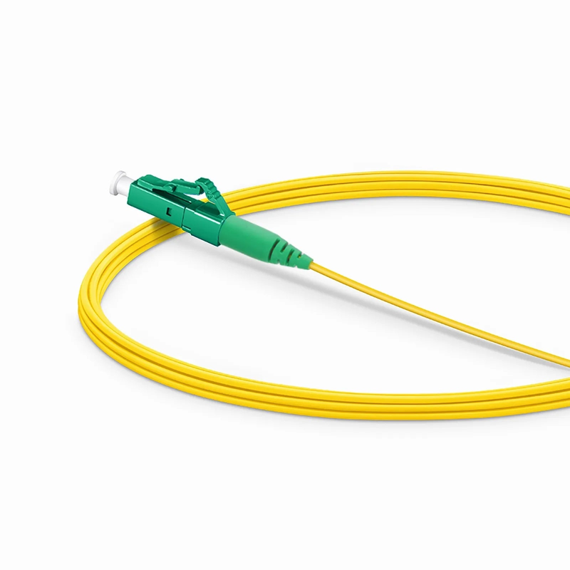 FyberOptix 2m (7ft) Fiber Patch Cable, 1 Fiber, LC APC Simplex to SC APC Simplex, Single Mode (OS2), Riser (OFNR), 1.2mm, Tight-Buffered, Yellow