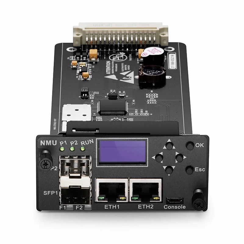 FyberOptix FMT-MNG-S, Network Management Unit for FMT 1U, 2U and 4U Managed Chassis, , 2 x 100Base-X SFP Ports, 2 x 10/100Base-T RJ45 Ports