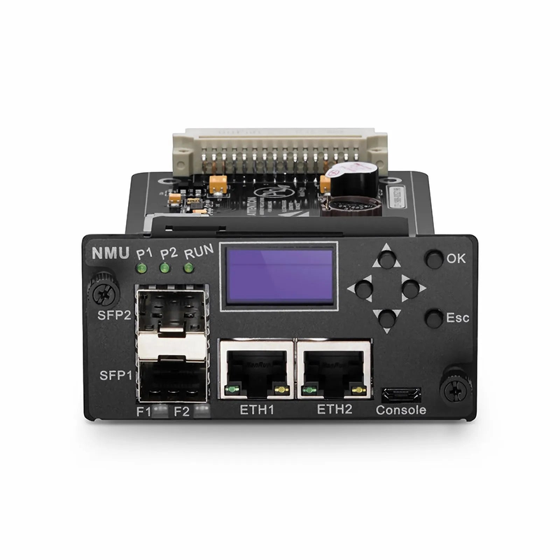 FyberOptix FMT-MNG-S, Network Management Unit for FMT 1U, 2U and 4U Managed Chassis, , 2 x 100Base-X SFP Ports, 2 x 10/100Base-T RJ45 Ports