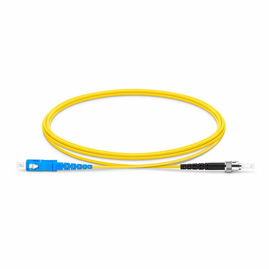 FyberOptix 2m (7ft) Fiber Patch Cable, 1 Fiber, SC UPC Simplex to ST UPC Simplex, Single Mode (OS2), Riser (OFNR), 1.6mm, Tight-Buffered, Yellow