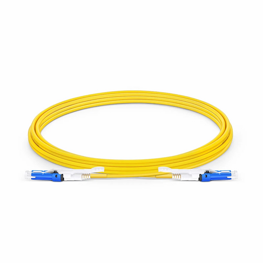 FyberOptix 3m (10ft) Fiber Patch Cable, 2 Fibers, CSâ„¢ UPC Duplex to CSâ„¢ UPC Duplex Uniboot, Single Mode (OS2), Riser (OFNR), 2.0mm, Yellow, for 200/400G Network Connection