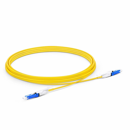 FyberOptix 3m (10ft) Fiber Patch Cable, 2 Fibers, CSA UPC Duplex to CSA UPC Duplex Uniboot, Single Mode (OS2), Riser (OFNR), 2.0mm, Yellow, for 200/400G Network Connection