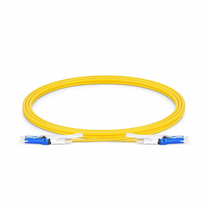 FyberOptix 2m (7ft) Fiber Patch Cable, 2 Fibers, CSA UPC Duplex to CSA UPC Duplex Uniboot, Single Mode (OS2), Riser (OFNR), 2.0mm, Yellow, for 200/400G Network Connection