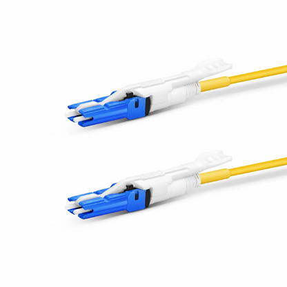 FyberOptix 2m (7ft) Fiber Patch Cable, 2 Fibers, CSA UPC Duplex to CSA UPC Duplex Uniboot, Single Mode (OS2), Riser (OFNR), 2.0mm, Yellow, for 200/400G Network Connection