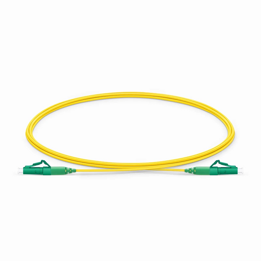 FyberOptix 2m (7ft) Fiber Patch Cable, 1 Fiber, LC APC Simplex to LC APC Simplex, Single Mode (OS2), Riser (OFNR), 1.2mm, Tight-Buffered, Yellow
