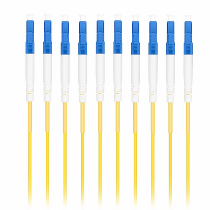 FyberOptix 2m (7ft) Fiber Patch Cable, 1 Fiber, LC UPC Simplex to LC UPC Simplex, Single Mode (OS2), Riser (OFNR), 2.0mm, Tight-Buffered, Yellow, 10 Pcs/Pack