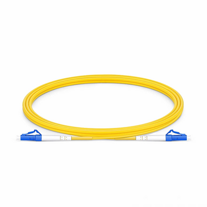FyberOptix 2m (7ft) Fiber Patch Cable, 1 Fiber, LC UPC Simplex to LC UPC Simplex, Single Mode (OS2), Riser (OFNR), 2.0mm, Tight-Buffered, Yellow, 10 Pcs/Pack