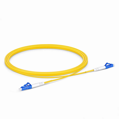FyberOptix 2m (7ft) Fiber Patch Cable, 1 Fiber, LC UPC Simplex to LC UPC Simplex, Single Mode (OS2), Riser (OFNR), 2.0mm, Tight-Buffered, Yellow, 10 Pcs/Pack