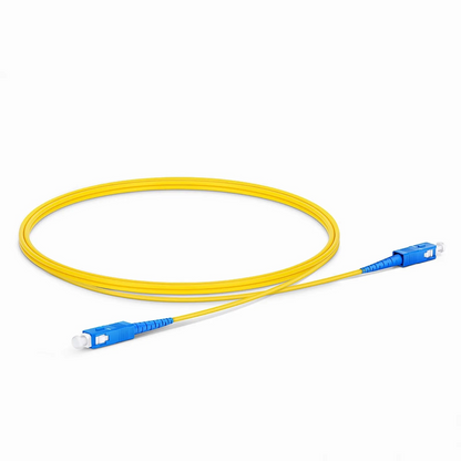FyberOptix 1m (3ft) Fiber Patch Cable, 1 Fiber, SC UPC Simplex to SC UPC Simplex, Single Mode (OS2), Riser (OFNR), 2.0mm, Tight-Buffered, Yellow