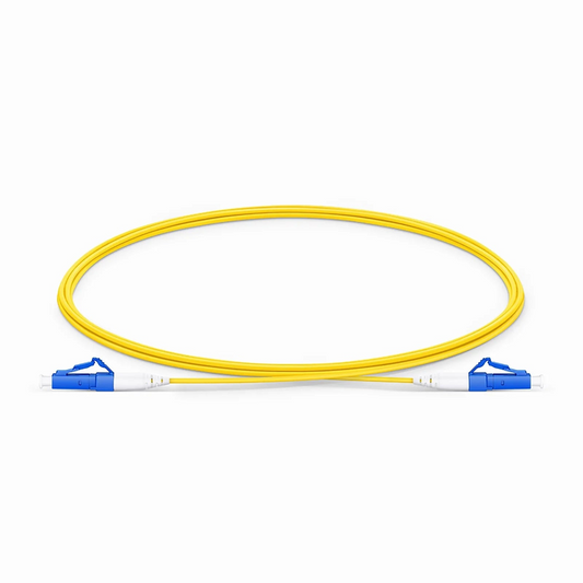FyberOptix 2m (7ft) Fiber Patch Cable, 1 Fiber, LC UPC Simplex to LC UPC Simplex, Single Mode (OS2), Riser (OFNR), 1.2mm, Tight-Buffered, Yellow