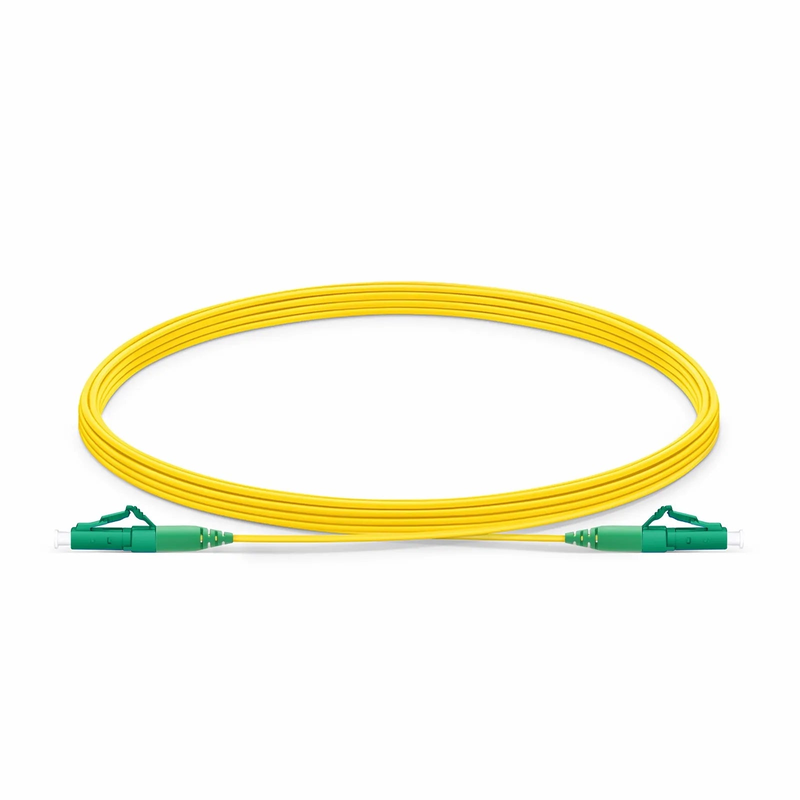 FyberOptix 5m (16ft) Fiber Patch Cable, 1 Fiber, LC APC Simplex to LC APC Simplex, Single Mode (OS2), Riser (OFNR), 1.2mm, Tight-Buffered, Yellow