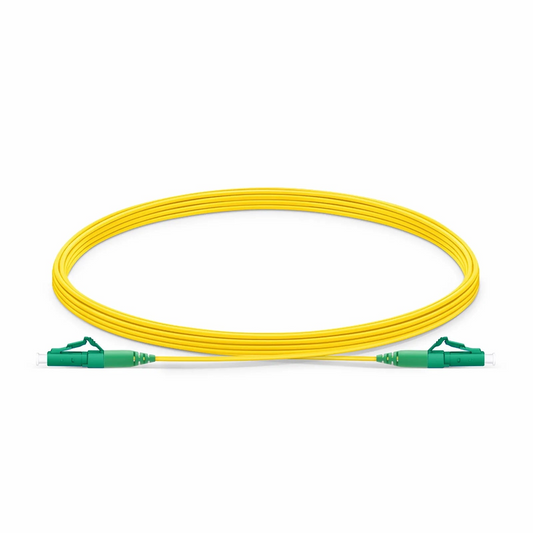 FyberOptix 5m (16ft) Fiber Patch Cable, 1 Fiber, LC APC Simplex to LC APC Simplex, Single Mode (OS2), Riser (OFNR), 1.2mm, Tight-Buffered, Yellow