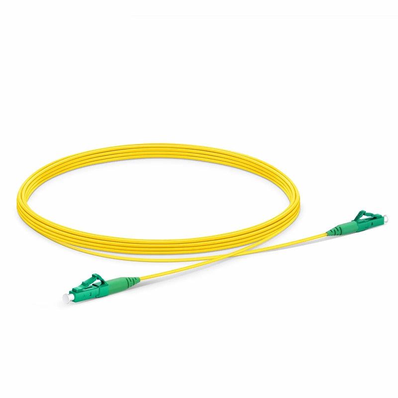 FyberOptix 5m (16ft) Fiber Patch Cable, 1 Fiber, LC APC Simplex to LC APC Simplex, Single Mode (OS2), Riser (OFNR), 1.2mm, Tight-Buffered, Yellow