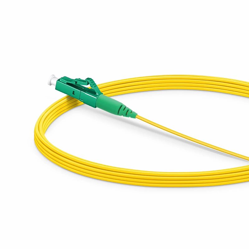FyberOptix 5m (16ft) Fiber Patch Cable, 1 Fiber, LC APC Simplex to LC APC Simplex, Single Mode (OS2), Riser (OFNR), 1.2mm, Tight-Buffered, Yellow