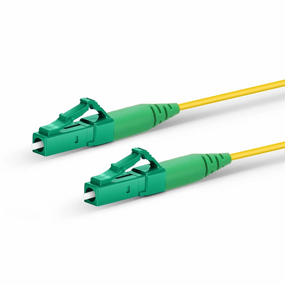 FyberOptix 5m (16ft) Fiber Patch Cable, 1 Fiber, LC APC Simplex to LC APC Simplex, Single Mode (OS2), Riser (OFNR), 1.2mm, Tight-Buffered, Yellow