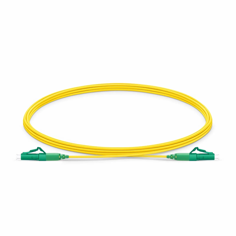 FyberOptix 3m (10ft) Fiber Patch Cable, 1 Fiber, LC APC Simplex to LC APC Simplex, Single Mode (OS2), Riser (OFNR), 1.2mm, Tight-Buffered, Yellow