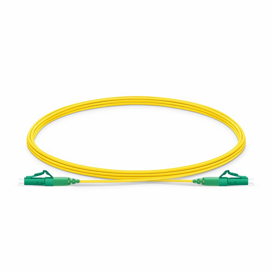 FyberOptix 3m (10ft) Fiber Patch Cable, 1 Fiber, LC APC Simplex to LC APC Simplex, Single Mode (OS2), Riser (OFNR), 1.2mm, Tight-Buffered, Yellow