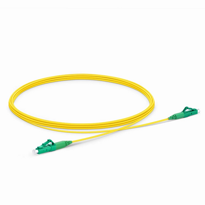 FyberOptix 3m (10ft) Fiber Patch Cable, 1 Fiber, LC APC Simplex to LC APC Simplex, Single Mode (OS2), Riser (OFNR), 1.2mm, Tight-Buffered, Yellow