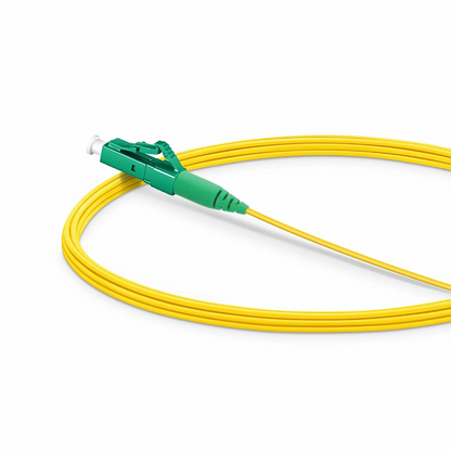 FyberOptix 3m (10ft) Fiber Patch Cable, 1 Fiber, LC APC Simplex to LC APC Simplex, Single Mode (OS2), Riser (OFNR), 1.2mm, Tight-Buffered, Yellow