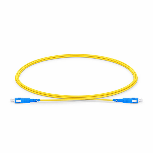 FyberOptix 2m (7ft) Fiber Patch Cable, 1 Fiber, SC UPC Simplex to SC UPC Simplex, Single Mode (OS2), LSZH, 1.2mm, Tight-Buffered, Yellow