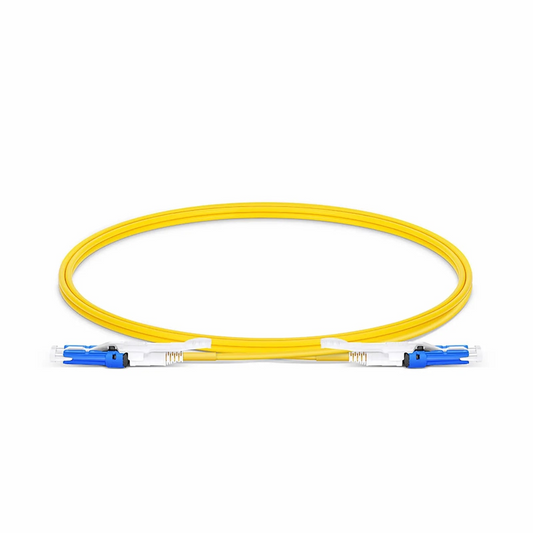 FyberOptix 1m (3ft) Fiber Patch Cable, 2 Fibers, CSâ„¢ UPC Duplex to CSâ„¢ UPC Duplex Uniboot, Single Mode (OS2), Riser (OFNR), 2.0mm, Yellow, for 200/400G Network Connection