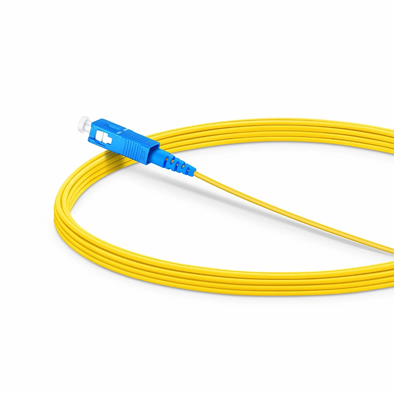 FyberOptix 5m (16ft) Fiber Patch Cable, 1 Fiber, LC UPC Simplex to LC UPC Simplex, Single Mode (OS2), Riser (OFNR), 1.2mm, Tight-Buffered, Yellow