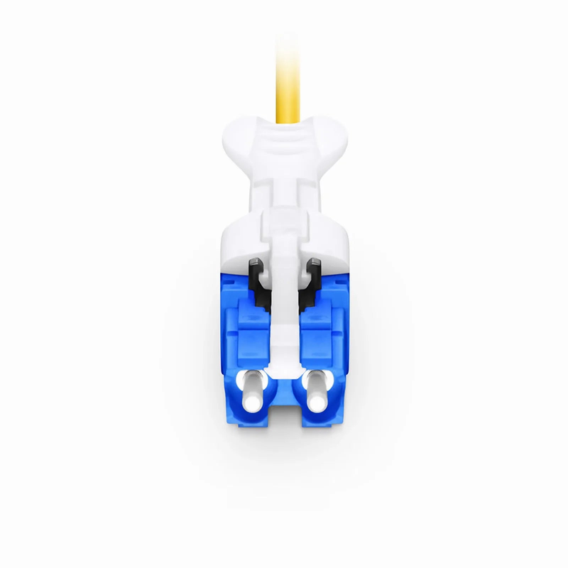 FyberOptix 1m (3ft) Fiber Patch Cable, 2 Fibers, CSâ„¢ UPC Duplex to LC UPC Duplex Flat Clip Uniboot, Single Mode (OS2), Riser (OFNR), 2.0mm, Yellow, for 200/400G Network Connection