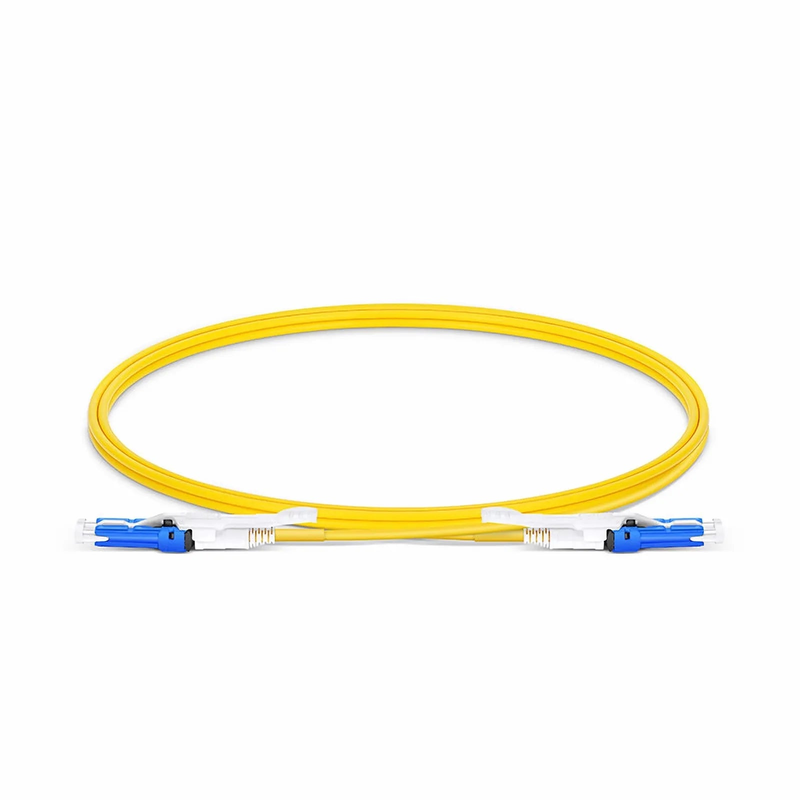 FyberOptix 1m (3ft) Fiber Patch Cable, 2 Fibers, CSA UPC Duplex to CSA UPC Duplex Uniboot, Single Mode (OS2), Riser (OFNR), 2.0mm, Yellow, for 200/400G Network Connection