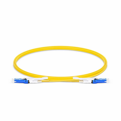 FyberOptix 1m (3ft) Fiber Patch Cable, 2 Fibers, CSA UPC Duplex to CSA UPC Duplex Uniboot, Single Mode (OS2), Riser (OFNR), 2.0mm, Yellow, for 200/400G Network Connection