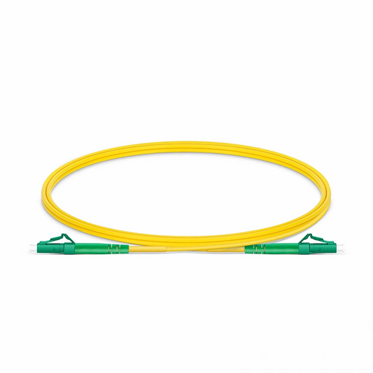 FyberOptix 1m (3ft) Fiber Patch Cable, 1 Fiber, LC APC Simplex to LC APC Simplex, Single Mode (OS2), Riser (OFNR), 2.0mm, Tight-Buffered, Yellow