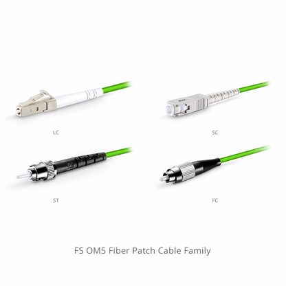 FyberOptix 1m (3ft) Fiber Patch Cable, 1 Fiber, LC UPC Simplex to LC UPC Simplex, Multimode (OM5), Riser (OFNR), 2.0mm, Tight-Buffered, Lime Green