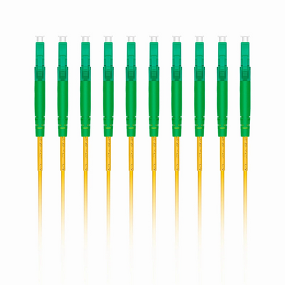 FyberOptix 1m (3ft) Fiber Patch Cable, 1 Fiber, LC APC Simplex to LC APC Simplex, Single Mode (OS2), Riser (OFNR), 2.0mm, Tight-Buffered, Yellow, 10 Pcs/Pack