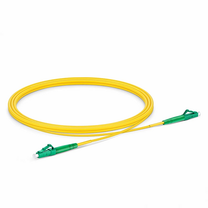 FyberOptix 2m (7ft) Fiber Patch Cable, 1 Fiber, LC APC Simplex to LC APC Simplex, Single Mode (OS2), Riser (OFNR), 2.0mm, Tight-Buffered, Yellow, 10 Pcs/Pack