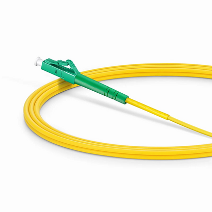 FyberOptix 2m (7ft) Fiber Patch Cable, 1 Fiber, LC APC Simplex to LC APC Simplex, Single Mode (OS2), Riser (OFNR), 2.0mm, Tight-Buffered, Yellow, 10 Pcs/Pack