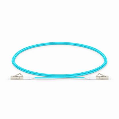 FyberOptix 2m (7ft) Fiber Patch Cable, 1 Fiber, LC UPC Simplex to LC UPC Simplex, Multimode (OM4), LSZH, 1.2mm, Tight-Buffered, Aqua