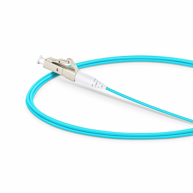 FyberOptix 2m (7ft) Fiber Patch Cable, 1 Fiber, LC UPC Simplex to LC UPC Simplex, Multimode (OM4), LSZH, 1.2mm, Tight-Buffered, Aqua