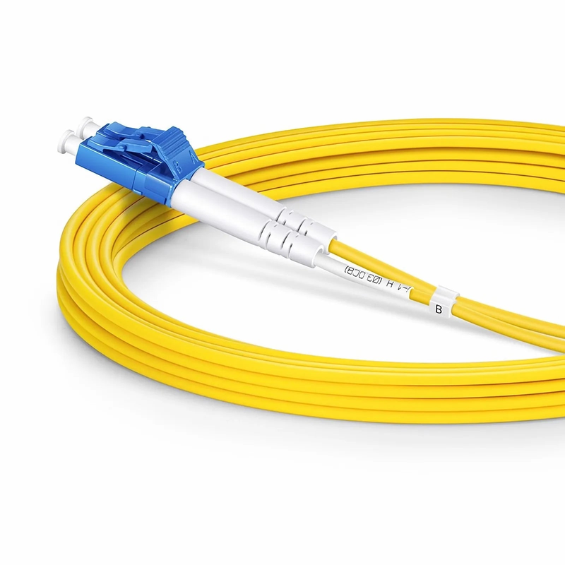 FyberOptix 3m (10ft) Fiber Patch Cable, 2 Fibers, LC UPC Duplex to FC UPC, Single Mode (OS2), Riser (OFNR), 2.0mm, Tight-Buffered, Yellow