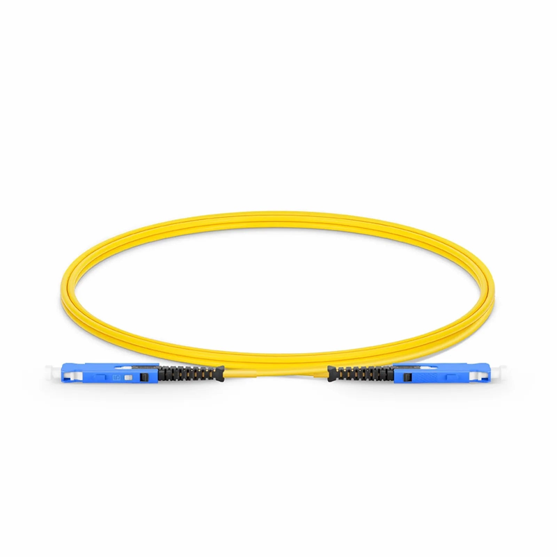 FyberOptix 1m (3ft) Fiber Patch Cable, 2 Fibers, SN UPC Duplex to SN UPC Duplex Uniboot, Single Mode (OS2), Riser (OFNR), 1.6mm, Yellow, for 400G Network Connection