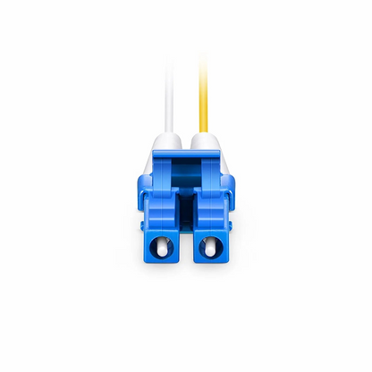 FyberOptix 2m (7ft) Fiber Patch Cable, 2 Fibers, LC UPC Duplex to SC UPC Duplex, Single Mode (OS2), Riser (OFNR), 1.2mm, Tight-Buffered, Yellow