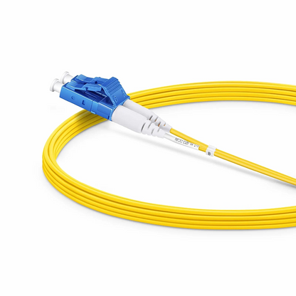 FyberOptix 5m (16ft) Fiber Patch Cable, 2 Fibers, LC UPC Duplex to SC UPC Duplex, Single Mode (OS2), Riser (OFNR), 1.2mm, Tight-Buffered, Yellow