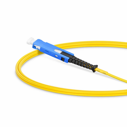 FyberOptix 1m (3ft) Fiber Patch Cable, 2 Fibers, SN UPC Duplex to SN UPC Duplex Uniboot, Single Mode (OS2), Riser (OFNR), 1.6mm, Yellow, for 400G Network Connection
