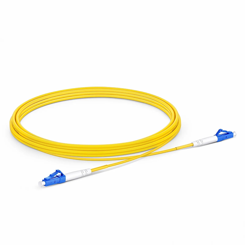 FyberOptix 3m (10ft) Fiber Patch Cable, 1 Fiber, LC UPC Simplex to LC UPC Simplex, Single Mode (OS2), Riser (OFNR), 2.0mm, Tight-Buffered, Yellow, 10 Pcs/Pack
