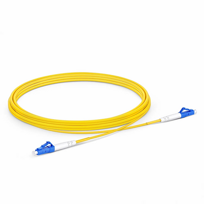 FyberOptix 3m (10ft) Fiber Patch Cable, 1 Fiber, LC UPC Simplex to LC UPC Simplex, Single Mode (OS2), Riser (OFNR), 2.0mm, Tight-Buffered, Yellow, 10 Pcs/Pack