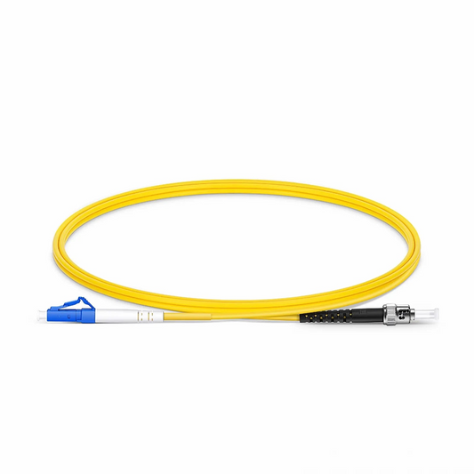 FyberOptix 1m (3ft) Fiber Patch Cable, 1 Fiber, LC UPC Simplex to ST UPC Simplex, Single Mode (OS2), Riser (OFNR), 2.0mm, Tight-Buffered, Yellow