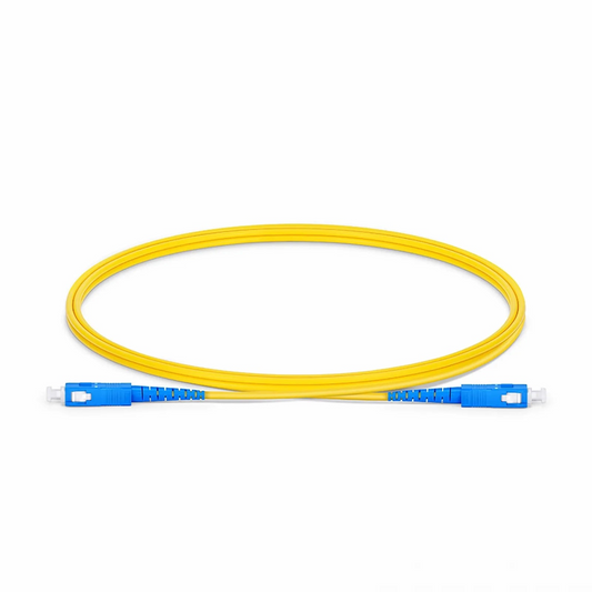 FyberOptix 1m (3ft) Fiber Patch Cable, 1 Fiber, SC UPC Simplex to SC UPC Simplex, Single Mode (OS2), Riser (OFNR), 2.0mm, Tight-Buffered, Yellow