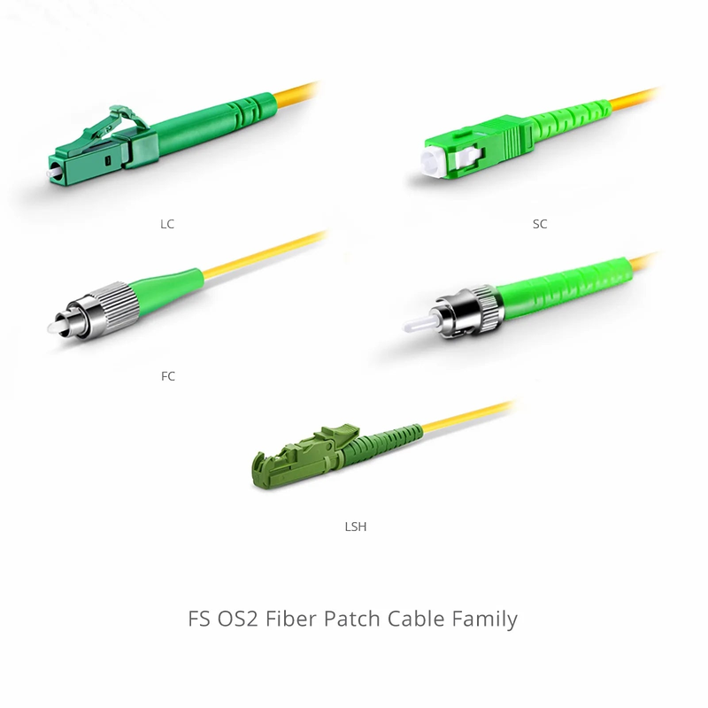 FyberOptix 1m (3ft) Fiber Patch Cable, 1 Fiber, FC APC Simplex to FC APC Simplex, Single Mode (OS2), Riser (OFNR), 2.0mm, Tight-Buffered, Yellow