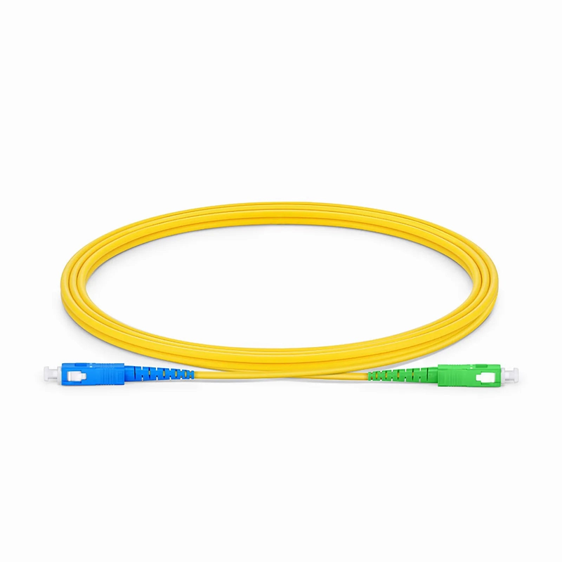 FyberOptix 2m (7ft) Fiber Patch Cable, 1 Fiber, SC UPC Simplex to SC APC Simplex, Single Mode (OS2), Riser (OFNR), 2.0mm, Tight-Buffered, Yellow