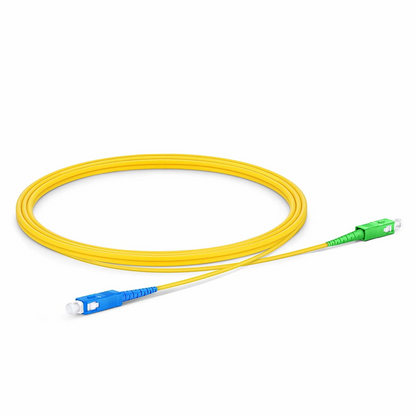 FyberOptix 2m (7ft) Fiber Patch Cable, 1 Fiber, SC UPC Simplex to SC APC Simplex, Single Mode (OS2), Riser (OFNR), 2.0mm, Tight-Buffered, Yellow