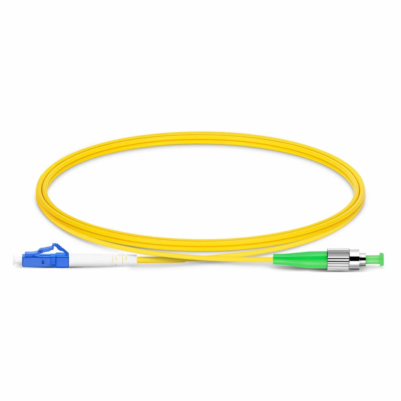 FyberOptix 1m (3ft) Fiber Patch Cable, 1 Fiber, LC UPC Simplex to FC APC Simplex, Single Mode (OS2), Riser (OFNR), 2.0mm, Tight-Buffered, Yellow