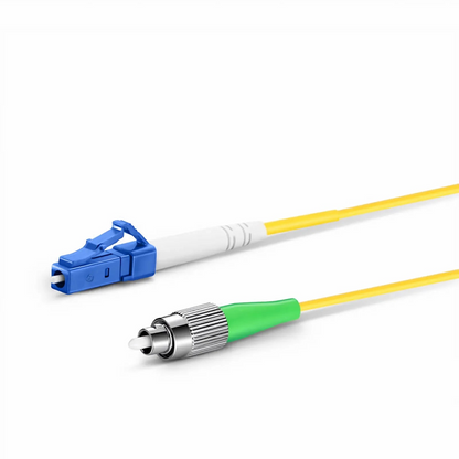 FyberOptix 1m (3ft) Fiber Patch Cable, 1 Fiber, LC UPC Simplex to FC APC Simplex, Single Mode (OS2), Riser (OFNR), 2.0mm, Tight-Buffered, Yellow